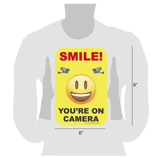 Smile You're on Camera Señal de seguridad de videovigilancia