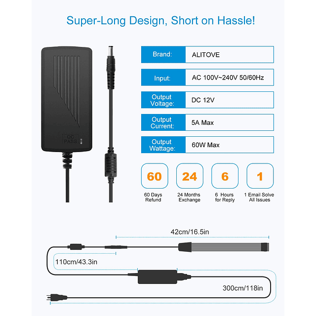 Adaptador de fuente de alimentación para cámara de seguridad