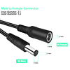 Paquete de 2 cables de extensión de alimentación CC de 13 pi