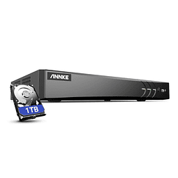 4K 8 canales AI DVR con detección humana/vehículo, grabador