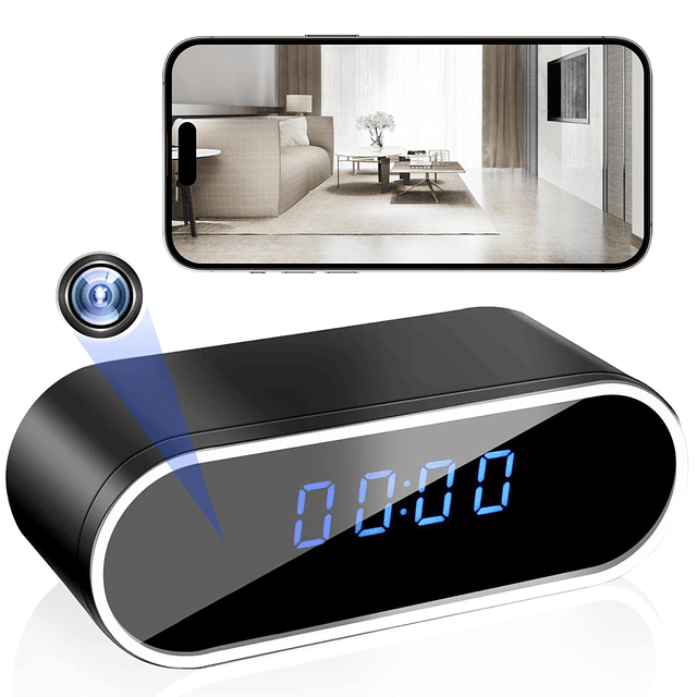 Cámara Oculta Reloj, Cámara Espía WiFi HD 1080P Mini Cámara