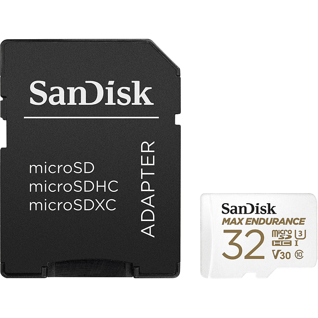 Tarjeta microSDHC MAX Endurance de 32 GB con adaptador para