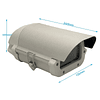 Carcasa para cámara CCTV de seguridad de 6 pulgadas, vidrio