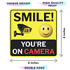 Smile You're On Camera Sign, paquete de 6 pegatinas de vinil