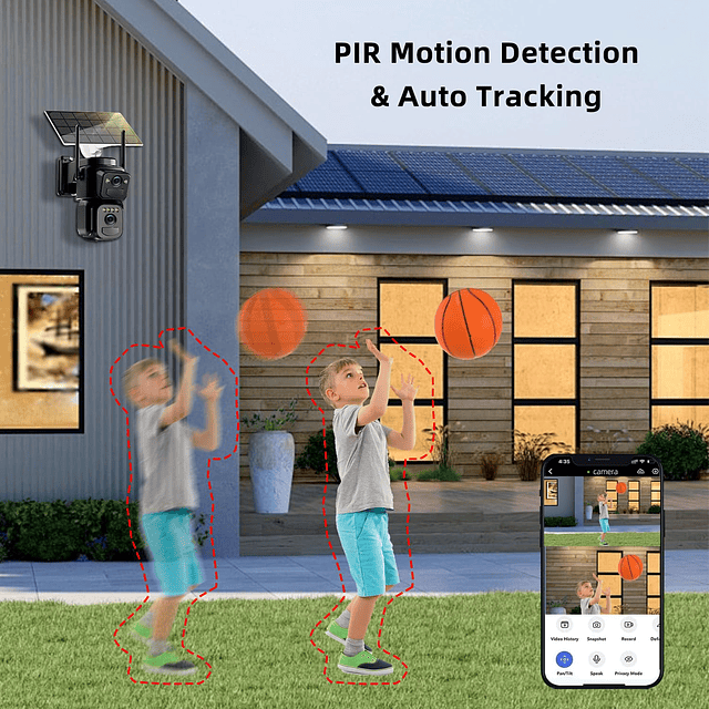 Cámaras de seguridad solares 4K 8MP inalámbricas para exteri