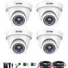 Paquete de 4 cámaras de seguridad 1080P 2.0MP impermeables a