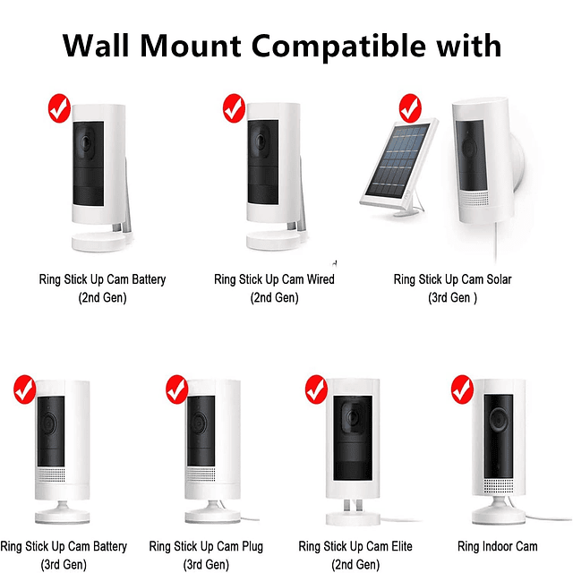 Paquete de 4 soportes de pared adhesivos compatibles con Rin