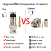 20 piezas conector de compresión BNC acoplador de 75 ohmios