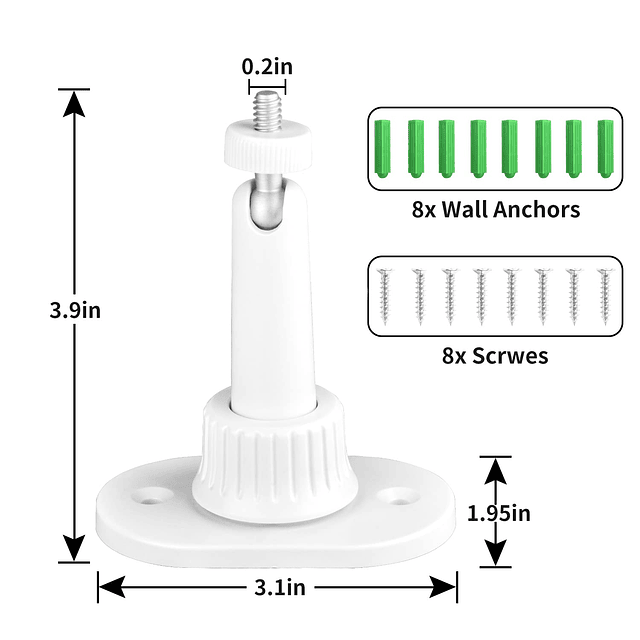 Paquete de 4 soportes de pared adhesivos compatibles con Rin