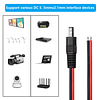 DC5521 Cable de alimentación Pigtails, 1 pie 14 AWG 5,5 mm x