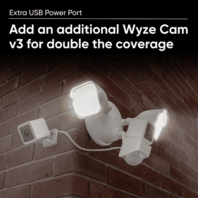 Wyze Cam Floodlight con LED de 2600 lúmenes, cámara de segur