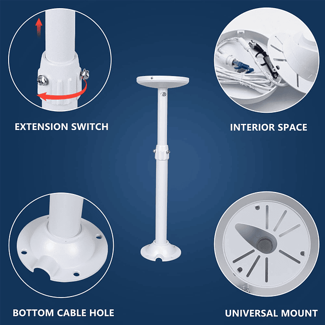 Soporte de montaje para cámara de seguridad con base de 6 pu