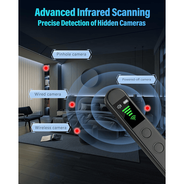 Detectores de cámara oculta definitivos, buscador de disposi
