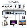 4K 8 canales PoE NVR, grabador de vídeo en red expandible de