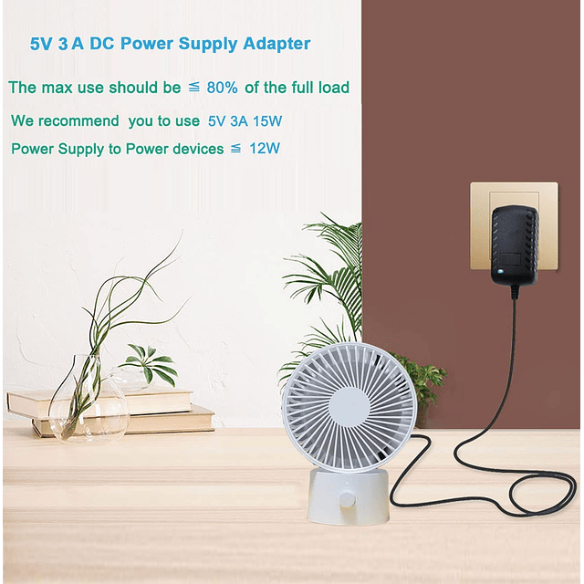 Adaptador de fuente de alimentación de 5 V 3 A CC CA 100 V ~