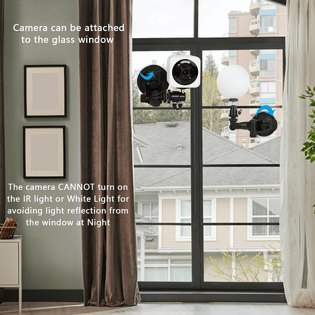 Soporte de ventosa para cámara compatible con Wyze Cam V4, W