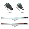 80 piezas de cable flexible de alimentación CC macho y hembr