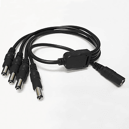 Cable divisor de alimentación de 1 a 4 vías, 1 hembra a 4 ma