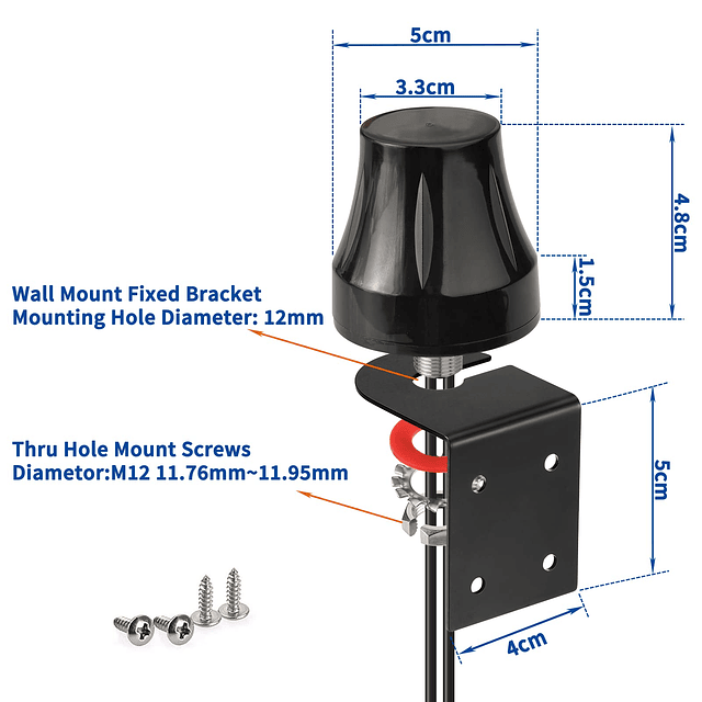 Bingfu Antena MIMO macho 4G LTE SMA Soporte fijo para exteri