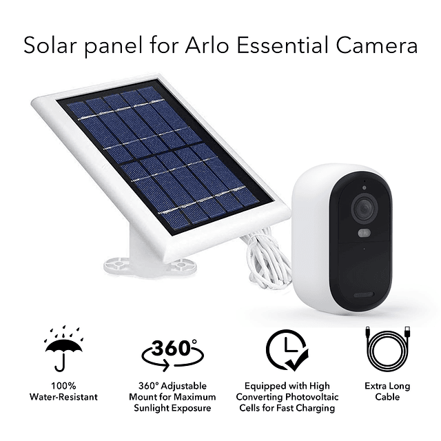 Versión actualizada Panel solar compatible con cámara de seg