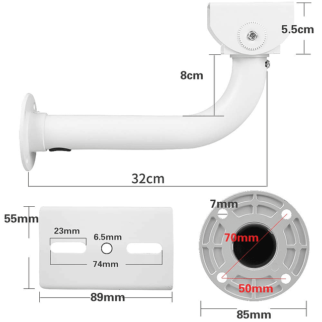 Compcctv Soporte de montaje para cámara de seguridad CCTV, s