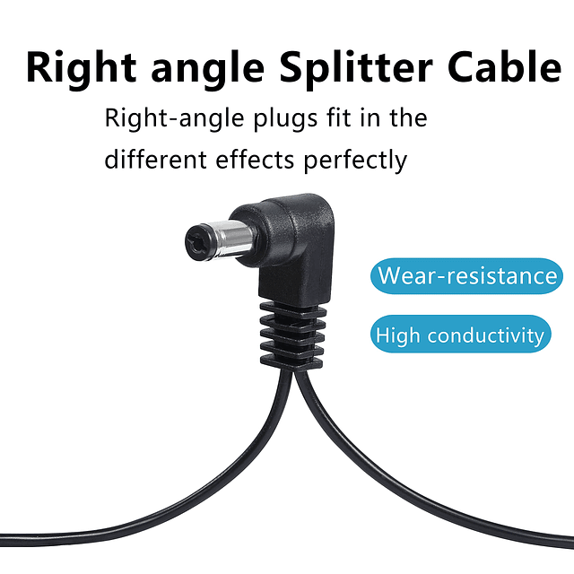 Cable divisor de fuente de alimentación para pedal con efect