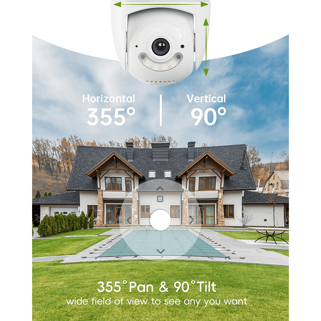 Cámara de Seguridad WiFi 5G para Exteriores, Cámara de Segur