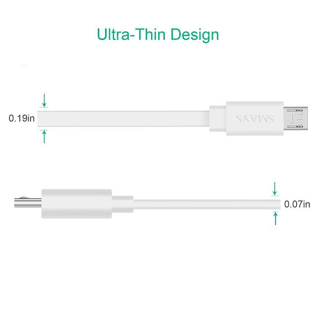 Paquete de 3 cables de extensión micro USB de 25 pies compat