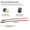 Cable conector de barril de alimentación de 12 V 5 A CC, 5 p