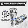 Conector de compresión BNC para cable coaxial RG6 - Paquete