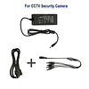 Adaptador de corriente de 12 V 5 A y cable divisor de 4 vías