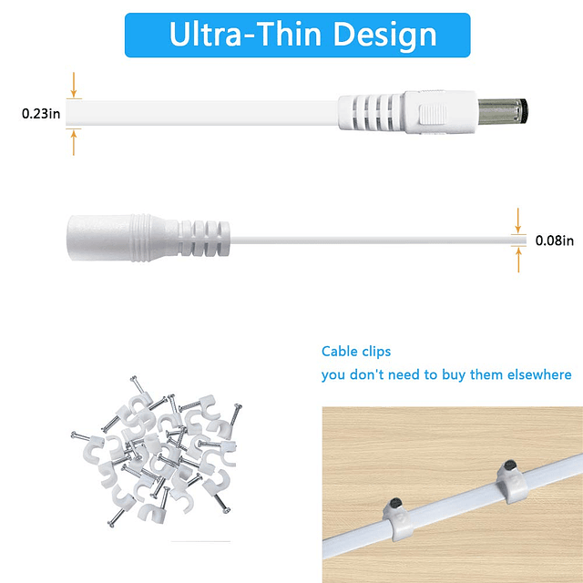 【Paquete de 3 cables de extensión de alimentación CC de 20 p