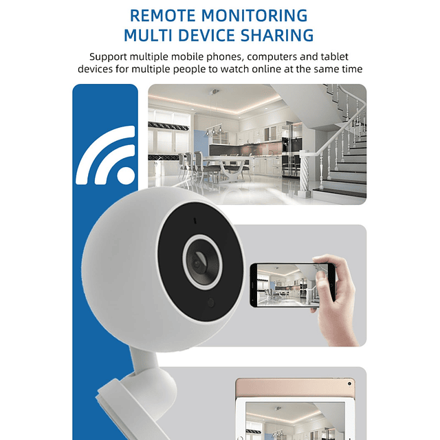 Cámara de seguridad interior, monitor de cámara para bebé HD