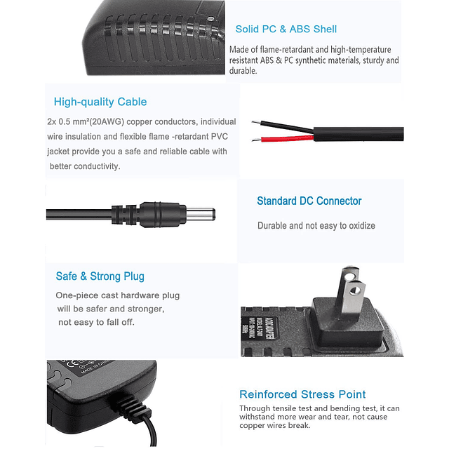 Adaptador de corriente de 5 voltios y 3 amperios Convertidor