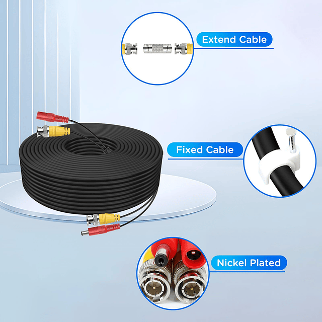 Cable BNC, paquete de 4 cables para cámara de seguridad de 1