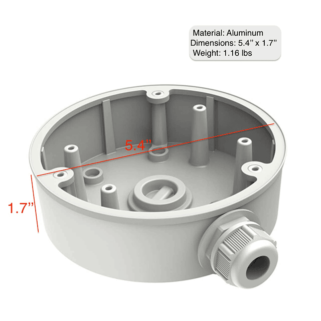 DS-1280ZJ-DM21 Caja de conexiones para cámara domo varifocal