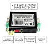 Protector contra sobretensiones Ethernet 2 en 1 y fuente de