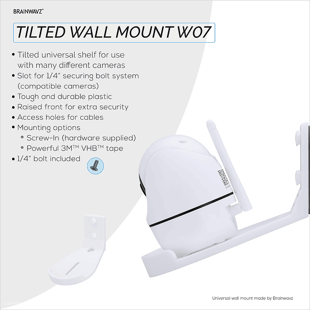 Soporte de pared inclinado para monitor de bebé y cámara de