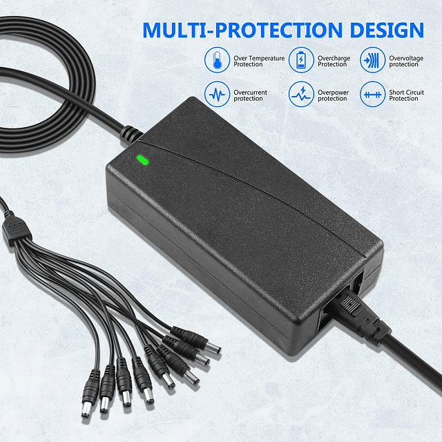 Adaptador de corriente para cámara de seguridad 12 V 5 A 100