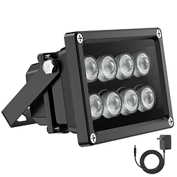 Iluminador IR 90 Grados Gran Angular 8 LED Luz Infrarroja IR