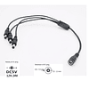 2 piezas CCTV DC cable divisor de alimentación 5,5 mm x 2,5