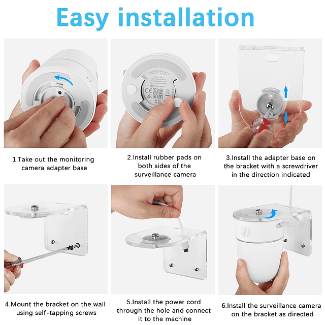 Soporte acrílico de montaje en pared para montaje en más áng