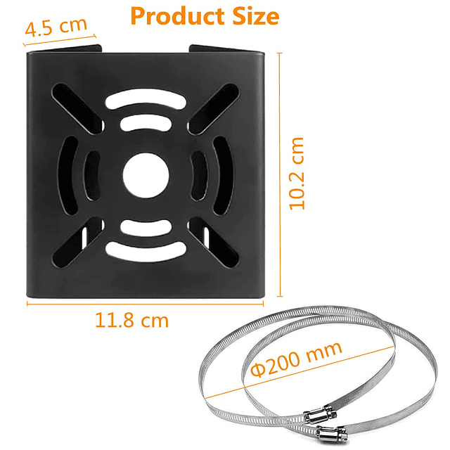 Paquete de 2 adaptadores universales de montaje en poste ver