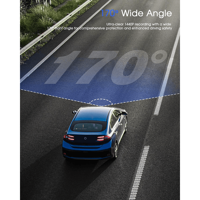 Dash Cam WiFi 2K, Cámara para Coche con APP, Cámara Frontal