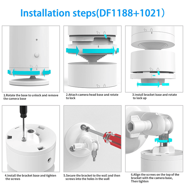 Soporte de pared ajustable compatible con cámara Pan Tilt 1