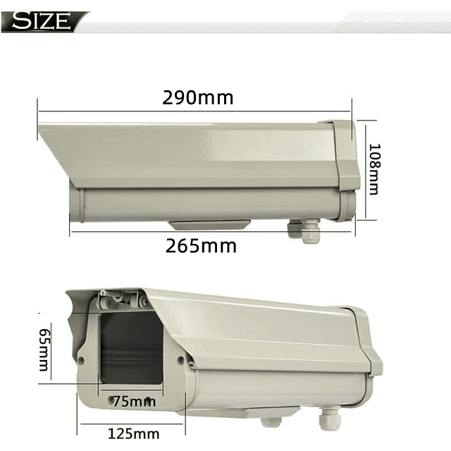 Carcasa de aluminio CCTV Vigilancia de seguridad Caja para c