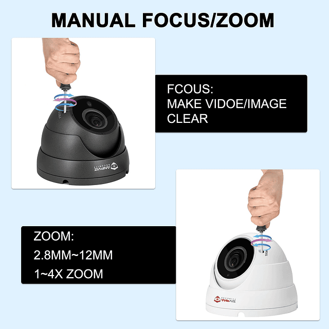 Cámara CCTV analógica de 5 MP, HD 4 en 1 TVI/AHD/CVI/CVBS, c