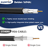 Cable SDI Cable BNC Cable SDI 3G/6G/12G Belden 1694A Negro 1