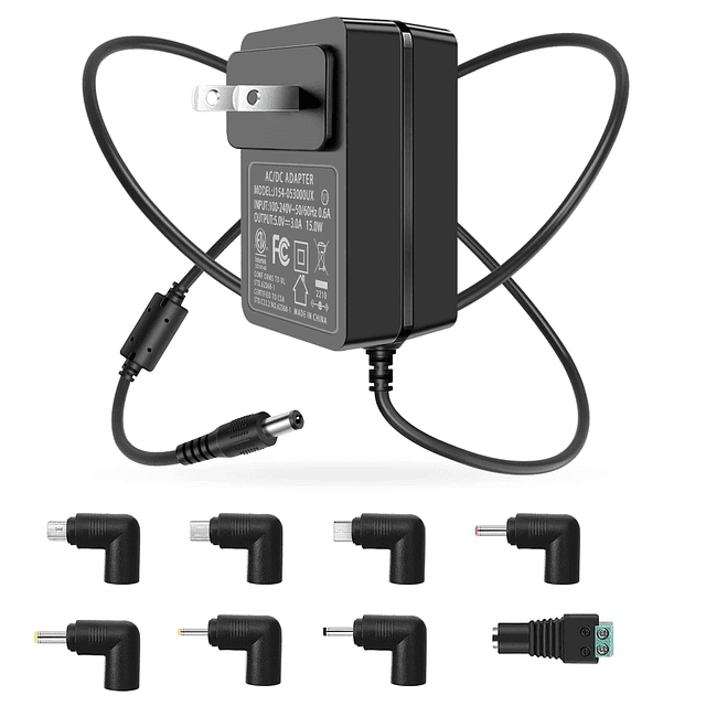 Adaptador de fuente de alimentación de 5 V 3 A, 100 ~ 240 V