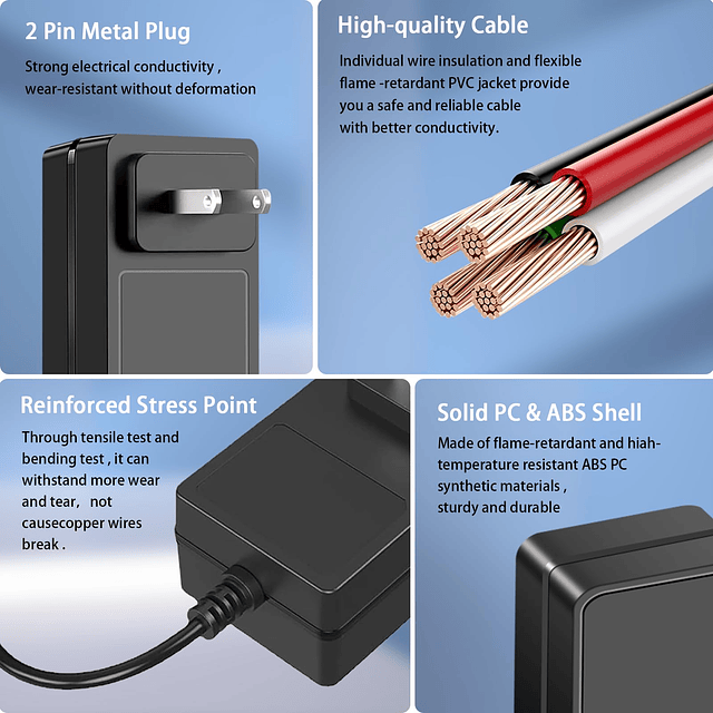 Adaptador de fuente de alimentación de 5 V 3 A, 100 ~ 240 V